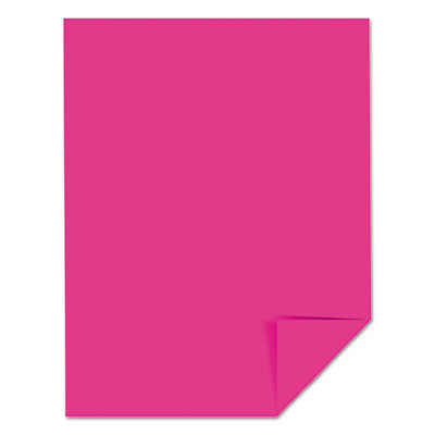Color Paper, 24 Lb Bond Weight, 8.5 x 11, Fireball Fuchsia, 500/Ream
