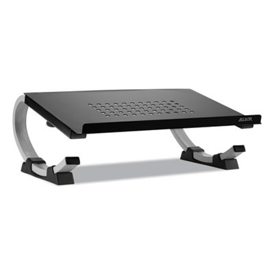 Redmond Adjustable Curve Notebook Stand, 15" X 11.5" X 6", Black/Silver, Supports 40 Lbs