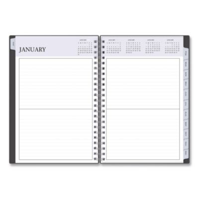 Passages Non-Dated Perpetual Daily Planner, 8.5 X 5.5, Black Cover, 60-Month (Jan To Dec): 2021 To 2025