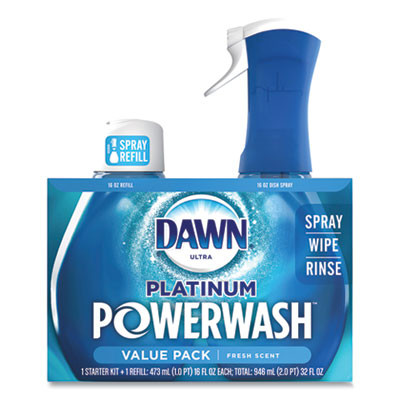 Platinum Powerwash Dish Spray, Fresh Scent, 16 Oz Spray Bottle, 2/Pack