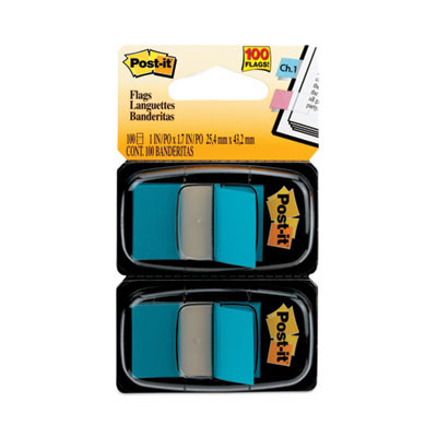 Standard Page Flags In Dispenser, Blue, 50 Flags/Dispenser, 2 Dispensers/Pack