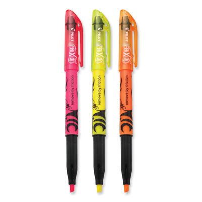 Frixion Light Erasable Highlighter, Assorted Ink Colors, Chisel Tip, Assorted Barrel Colors, 3/Pack