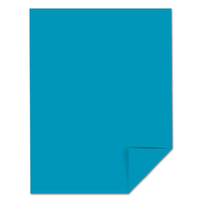Color Cardstock, 65 Lb Cover Weight, 8.5 x 11, Celestial Blue, 250/Pack