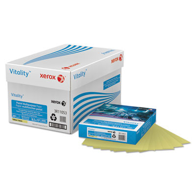 Multipurpose Pastel Colored Paper, 20 Lb Bond Weight, 8.5 x 11, Yellow, 500/Ream