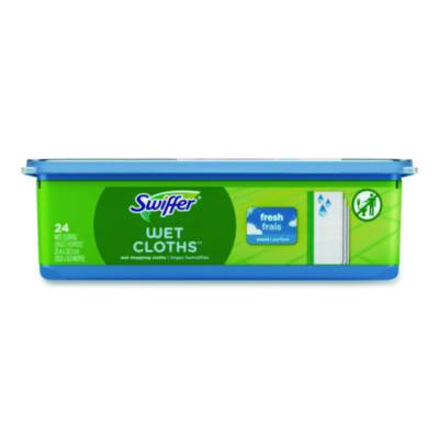 Wet Refill Cloths, 10 x 8, Fresh Scent, White, 24/Box