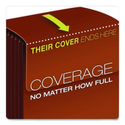 Heavy-Duty Expanding Wallet With Flap And Cord Closure, 7" Expansion, 1 Pocket, Letter Size, Redrope