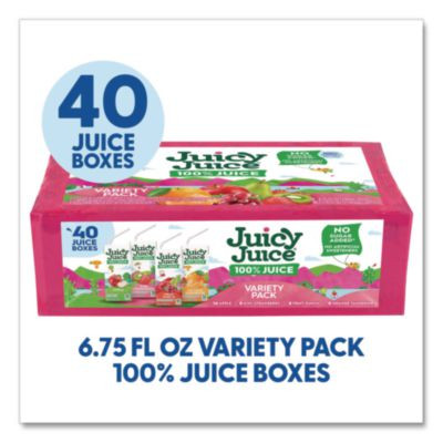 Juice Box Variety Pack, Assorted Flavors, 6.75 Oz. Box, 40/Carton