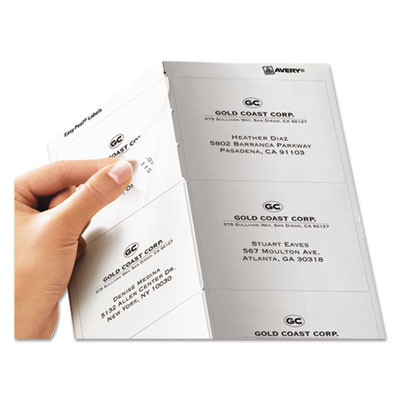 Matte Clear Easy Peel Mailing Labels W/ Sure Feed Technology, Laser Printers, 3.33 X 4, Clear, 6/Sheet, 50 Sheets/Box