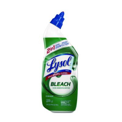 Disinfectant Toilet Bowl Cleaner With Bleach, Clean Scent, 24 Oz Angle-Neck Bottle, 9/Carton