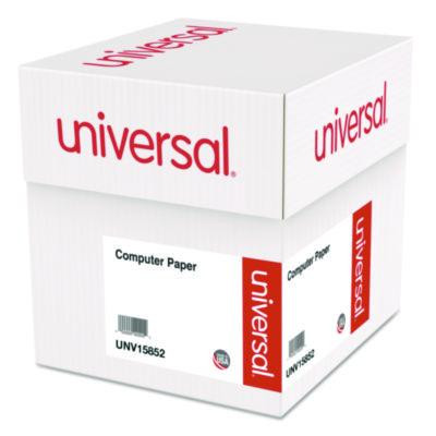Printout Paper, 1-Part, 20 Lb Bond Weight, 14.88 x 11, White/Green Bar, 2,400/Carton
