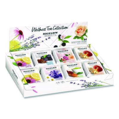 Benefits Wellness Tea Bags, Assorted Flavors, 64/Box