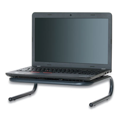 Metal Monitor Stand Riser For Computer, 14.88" x 11.33" x 4.21", Black, Supports 44 Lbs