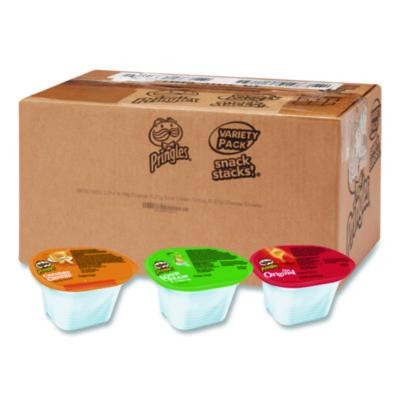 Variety Pack Potato Chips, Sour Cream And Onion/Cheddar Cheese/Original, 0.67 Oz/0.74 Oz Cans, 72/Carton