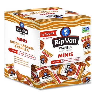 Minis Dutch Caramel And Vanilla Wafels, 0.28 Oz Packet, 32/Box