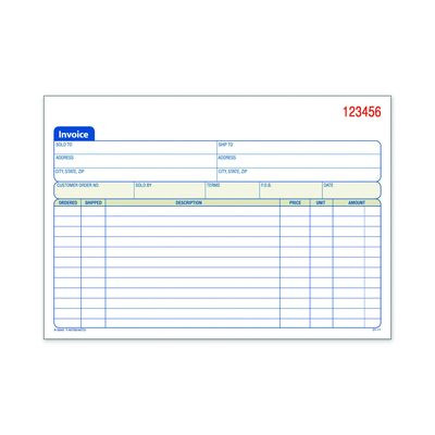 Multipart General-Purpose Invoice Pad, Two-Part Carbonless, 7.94 x 5.56, 50 Forms Total