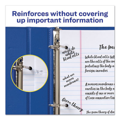 Dispenser Pack Hole Reinforcements, 0.25" Dia, Clear, 200/Pack, (5721)