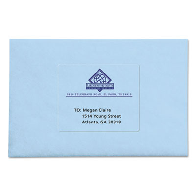 Matte Clear Easy Peel Mailing Labels W/ Sure Feed Technology, Inkjet Printers, 3.33 X 4, Clear, 6/Sheet, 10 Sheets/Pack