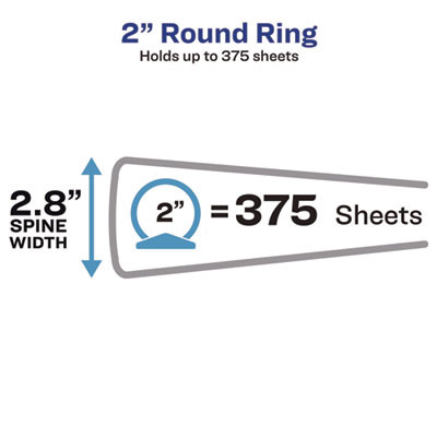 Mini Size Durable Non-View Binder With Round Rings, 3 Rings, 2" Capacity, 8.5 X 5.5, Black