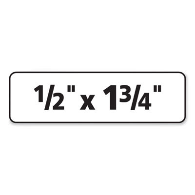 Removable Multi-Use Labels, Inkjet/Laser Printers, 0.5 X 1.75, White, 80/Sheet, 25 Sheets/Pack