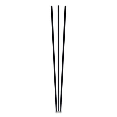 Unwrapped Round Stirrers, 7.75", Polypropylene, Black, 500/Pack