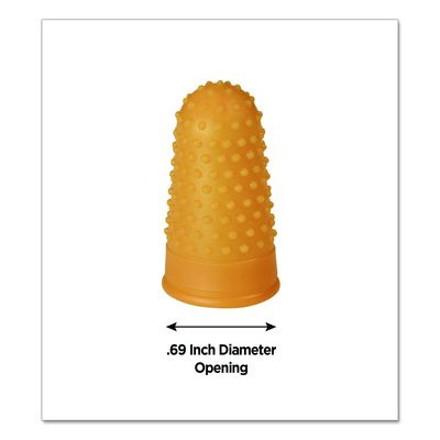 Fingertip Pads, Size 12, Large, Amber, 12/Pack