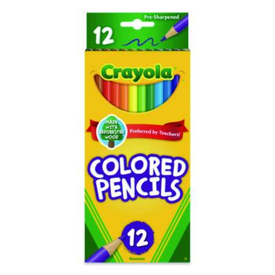 Long-Length Colored Pencil Set, 3.3 Mm, 2B, Assorted Lead And Barrel Colors, Dozen