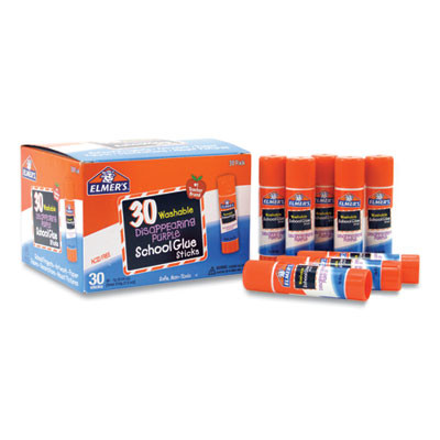 Disappearing Purple School Glue Stick, 0.24 Oz, Dries Clear, 30/Box