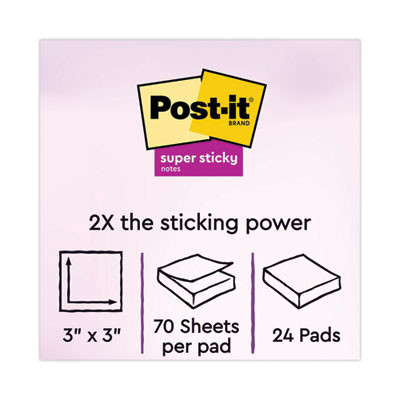 Pads In Playful Primary Collection Colors, Cabinet Pack, 3" x 3", 70 Sheets/Pad, 24 Pads/Pack