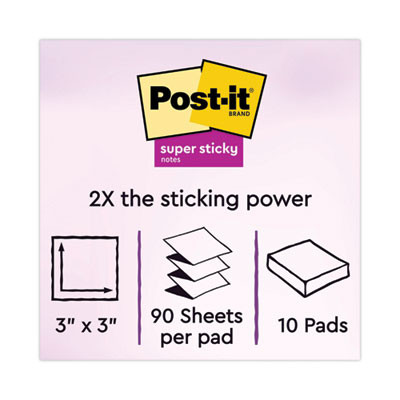 Pop-Up 3 x 3 Note Refill, 3" x 3", Playful Primaries Collection Colors, 90 Sheets/Pad, 10 Pads/Pack