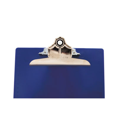 Recycled Plastic Clipboard With Ruler Edge, 1" Clip Capacity, Holds 8.5 x 11 Sheets, Blue