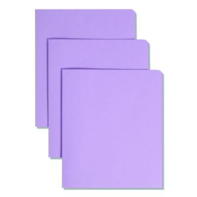 Two-Pocket Folders, Accommodates (100) 11 x 8.5 Sheets, Lavender, 25/Box