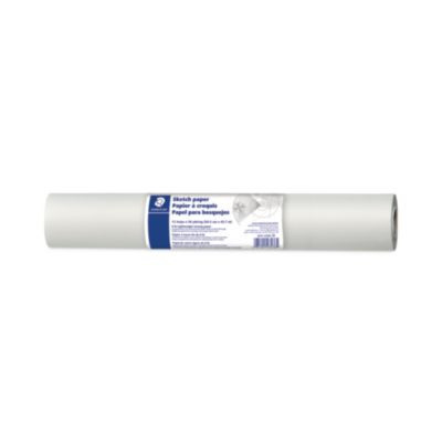 Transparent Sketch Paper Roll, 8 Lb Bond Weight, 12" x 50 Yd, White