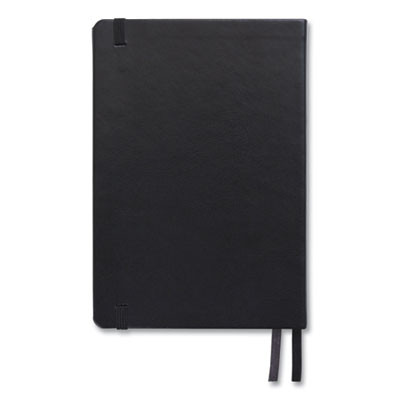 Flexible-Cover Business Journal With Elastic Closure, 1-Subject, Narrow Rule, Black Cover, (128) 8 x 5.5 Sheets