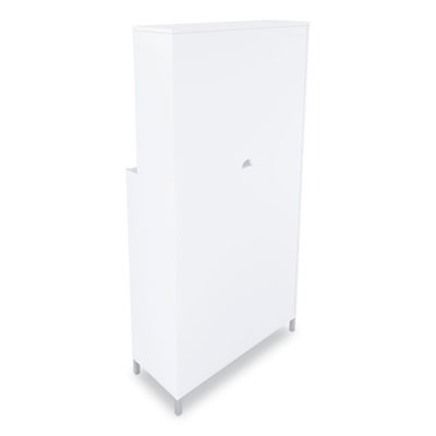 Essentials Laminate Bookcase, Five-Shelf, 35.8w x 14.9d x 72h, White