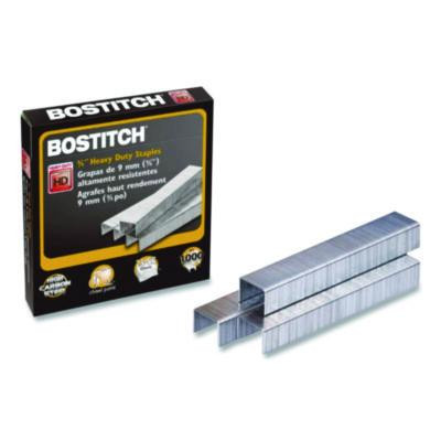 Heavy-Duty Premium Staples, 0.38" Leg, 0.5" Crown, Carbon Steel, 1,000/Box