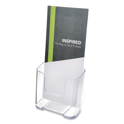Docuholder For Countertop/Wall-Mount, Leaflet Size, 4.37w X 3.25d X 3.87h, Clear