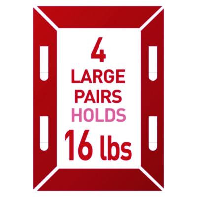 Damage-Free Hanging Picture Hanging Strip Pairs, Holds Up To 3.75 Lb, Large: 0.75" x 0.65", 20/Pack