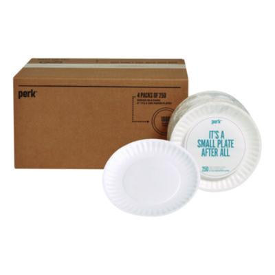 Economy Paper Plates, 6" Dia, White, 250/Pack, 4 Packs/Carton
