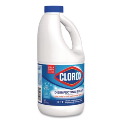Concentrated Regular Disinfecting Bleach, Unscented, 43 Oz Bottle