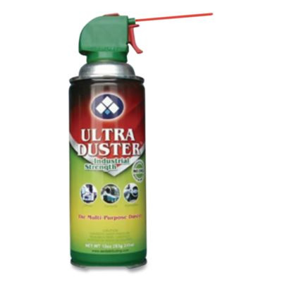 Industrial Strength Compressed Air Duster Cleaner, 10 Oz Can, 2/Pack