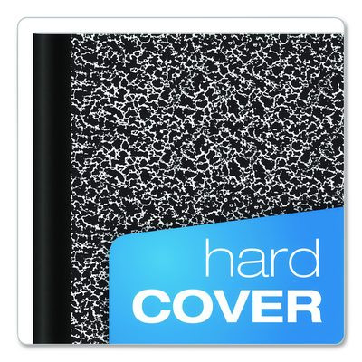 Composition Book, Medium/College Rule, Black Marble Cover, (80) 10 x 7.87 Sheets