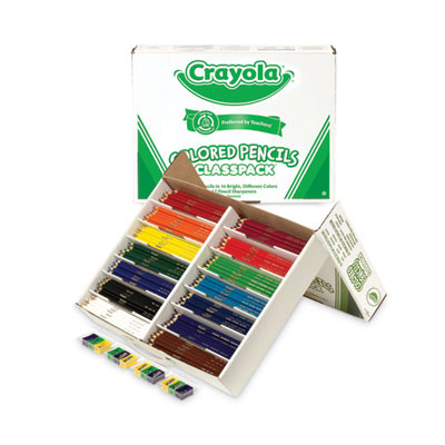 Color Pencil Classpack Set With (462) Pencils And (12) Pencil Sharpeners, 3.3 Mm, 2B, Assorted Lead And Barrel Colors, 462/Bx