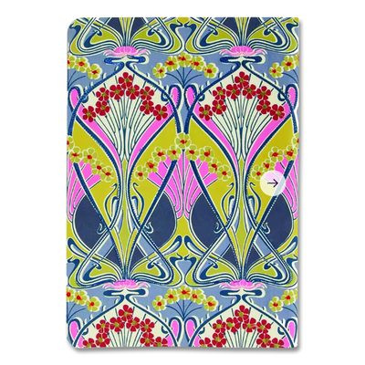 Liberty London Embroidered Cover Journal, Ianthe Bloom Artwork, Medium/College Rule, Multicolor Cover, (50) 10 x 7 Sheets