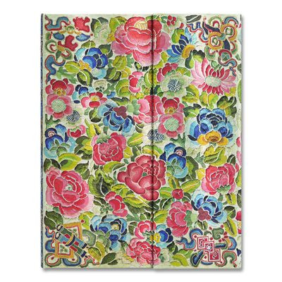 Paperblanks Hardcover Journal, Liyuan Pear Garden Artwork, Medium/College Rule, Multicolor Cover, (72) 9 x 7 Sheets