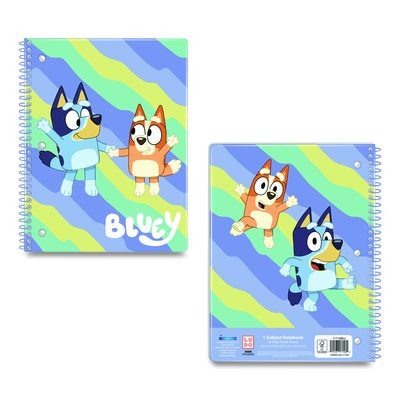 Licensed Spiral Notebook, Bluey And Bingo, 1-Subject, Wide/Legal Rule, Multicolor Cover, (70) 10.5 x 8 Sheets