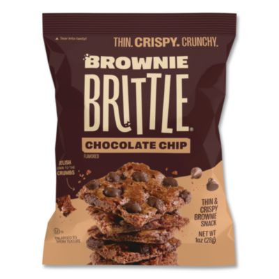 Crunchy Brownie Snack Variety Pack, Chocolate Chip And Salted Caramel, 2 Oz Bag, 20/Carton