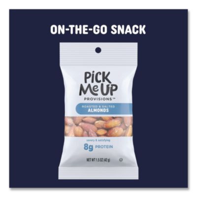 Roasted And Salted Almonds, 1.5 Oz Pouch, 36/Box
