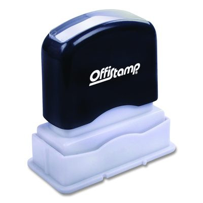 Pre-Inked Message Stamp With Blank Date Box, Faxed, 1.63" X 0.38", Red Ink