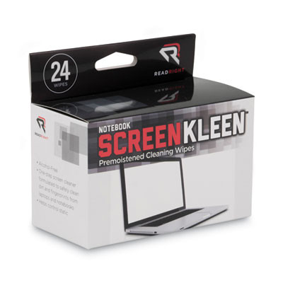 Notebook Screenkleen Pads, Cloth, 7 X 5, White, 24/Box