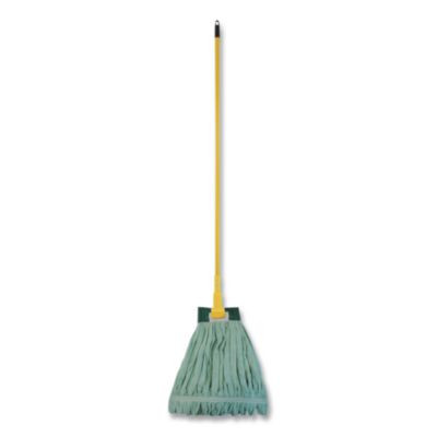 Echofiber Microfiber Loop Mop, Medium, Split Microfiber, Green, 5" Green Headband